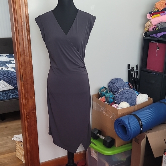 41 Hawthorn Asymmetrical Charcoal Dress - Picture 1 of 11